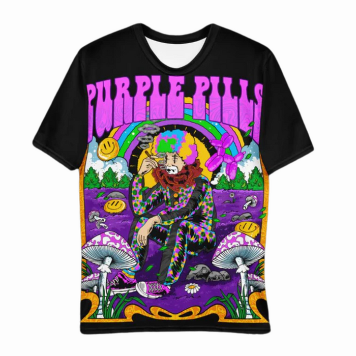 Purple Pills No Clownin Around T-shirt