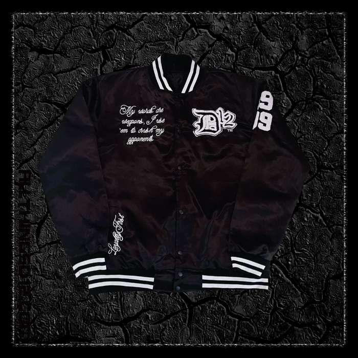 Shady Brothers Satin Varsity Jacket