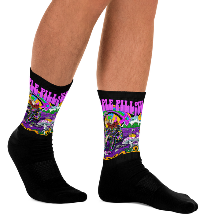 Purple Pills No Clownin Around Socks