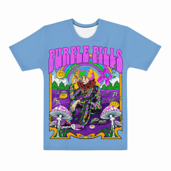 Purple Pills Cannabis Clown T-shirt