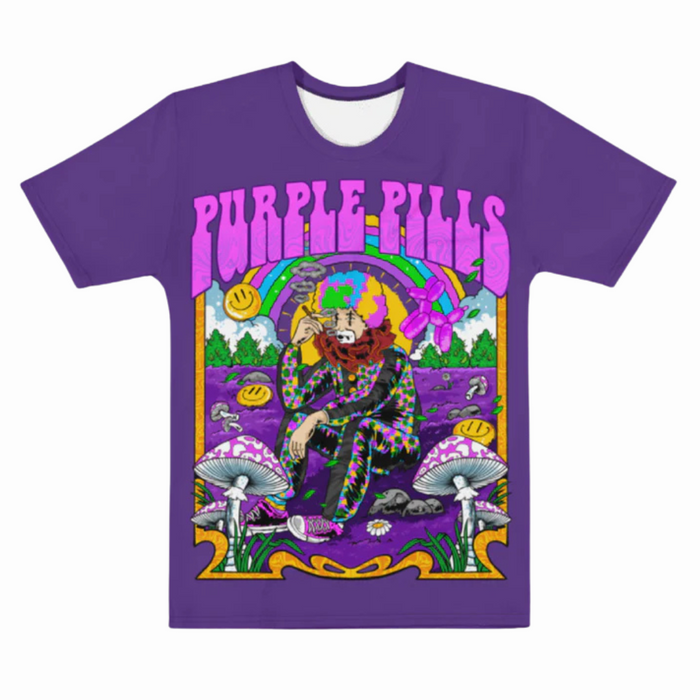 Purple Pills Cannabis Clown T-shirt
