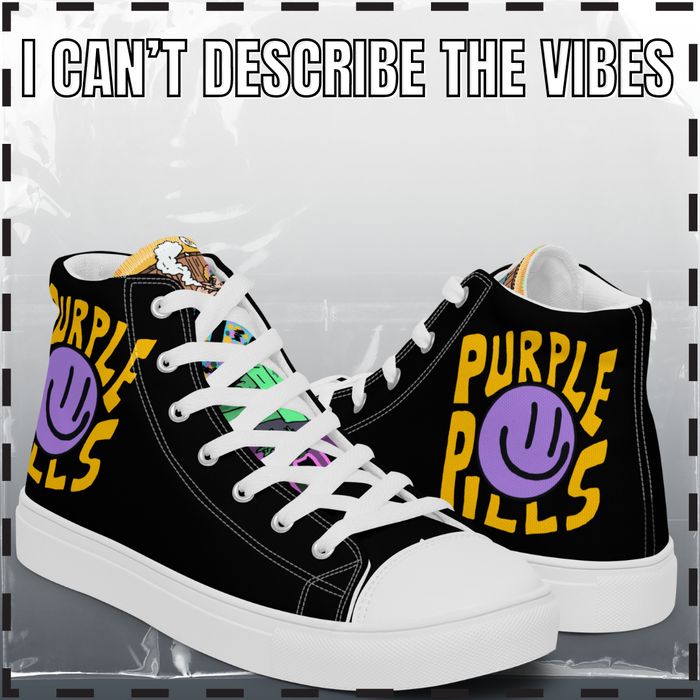 Purple Pills Vibes I Can't Describe High Top Shoes