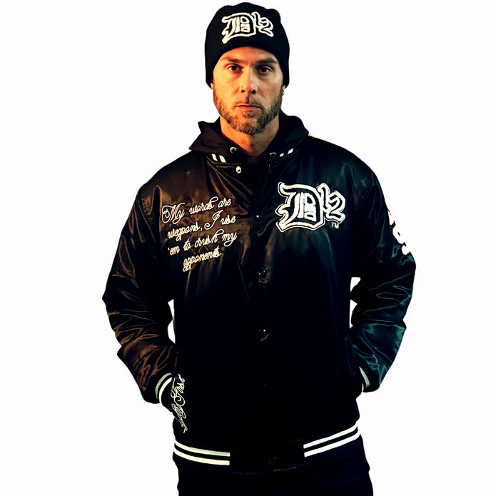 Shady Brothers Satin Varsity Jacket