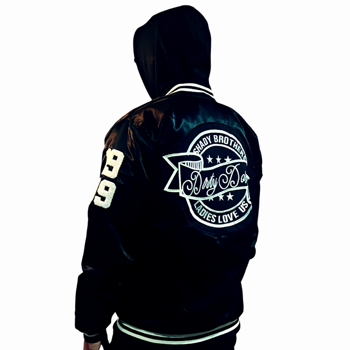 D12 Satin Ladies Love Us Varsity Jacket