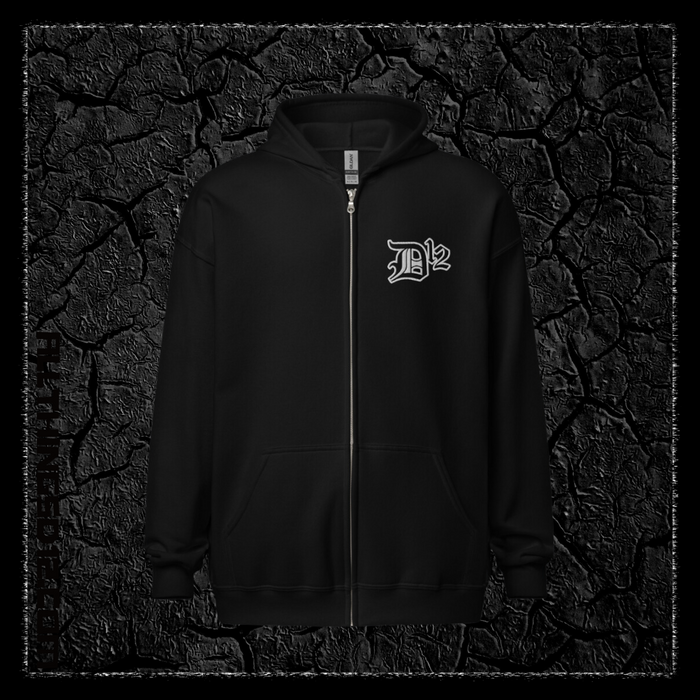 D12 Embroidered Zip Up Hoodie