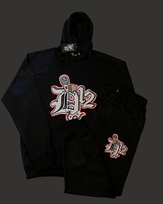 D12 Mic Check Embroidered Jogging Suit