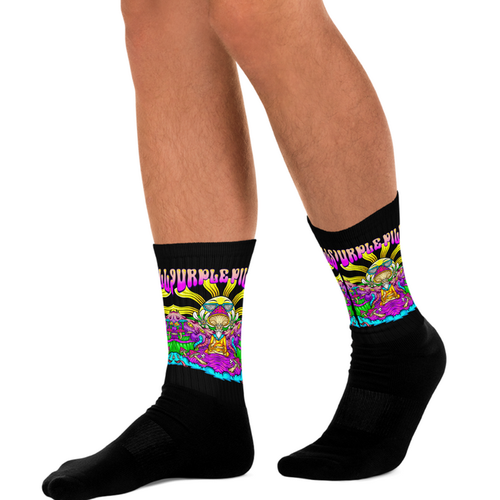 Purple Pills Shroom Guru Socks