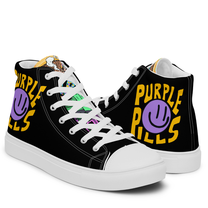 Purple Pills Vibes I Can't Describe High Top Shoes