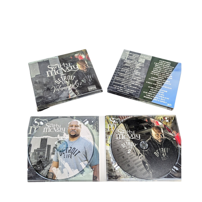 Swifty Mcvay Detroit Life Volumes 1 & 2  Double CD Autographed