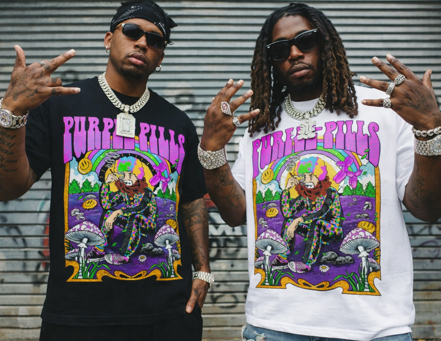 Purple Pills No Clownin Around T-shirt