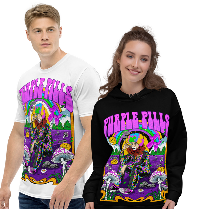 Purple Pills Cannabis Clown T-shirt