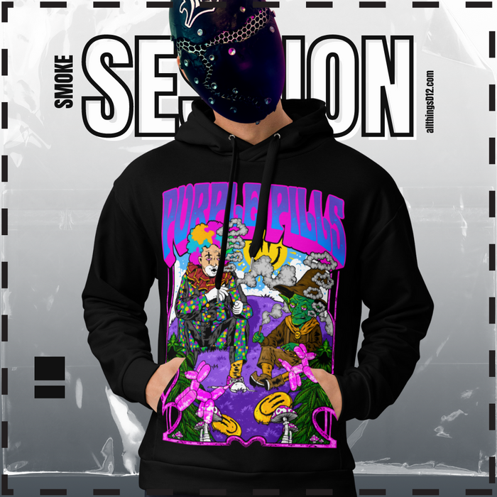 Purple Pills Smoke Session Unisex Hoodie