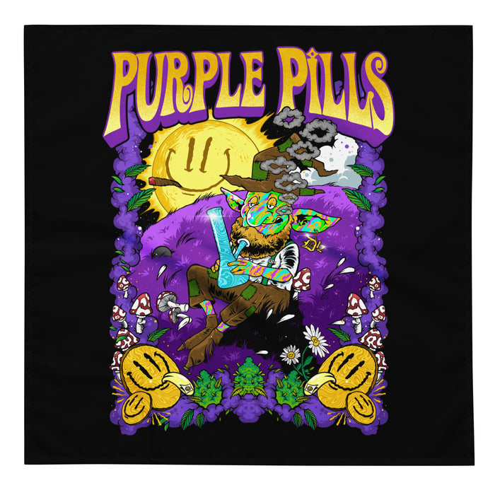 Purple Pills Blowed Troll Bandana