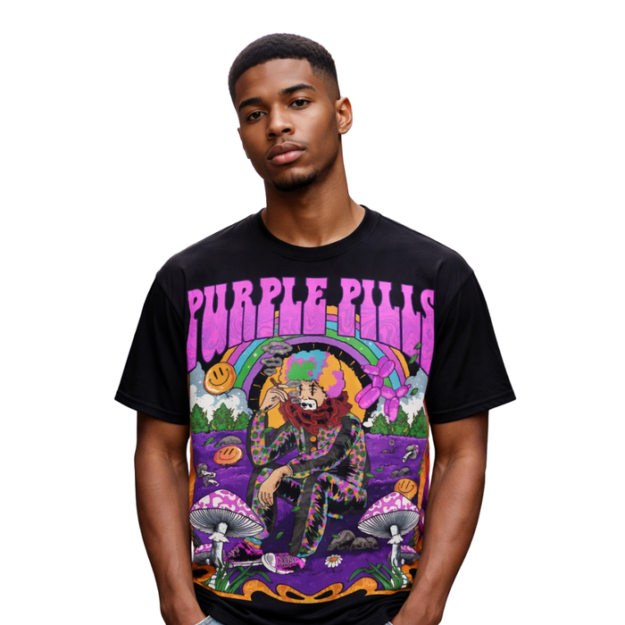 Purple Pills No Clownin Around T-shirt