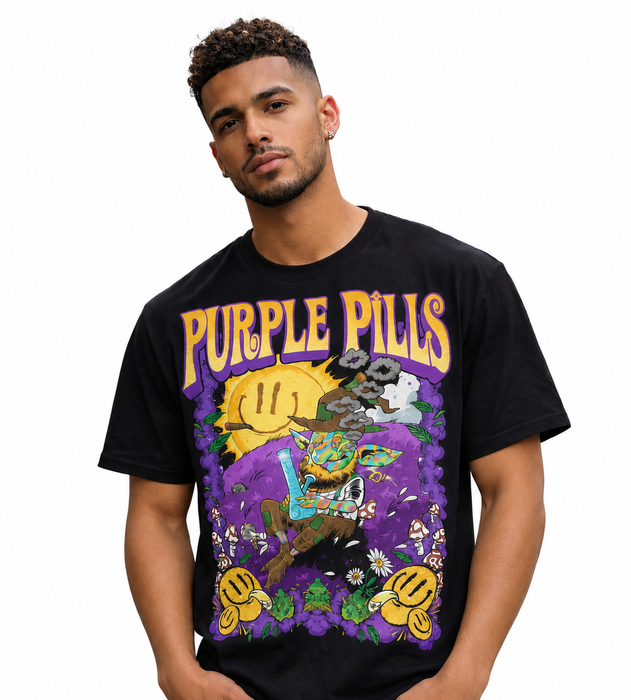 Purple Pills Blowed Troll T-shirt