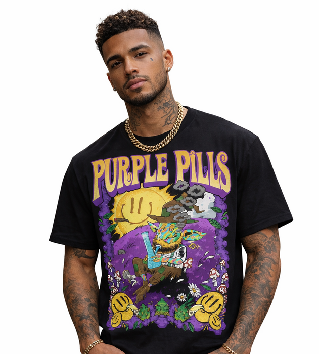 Purple Pills Blowed Troll T-shirt